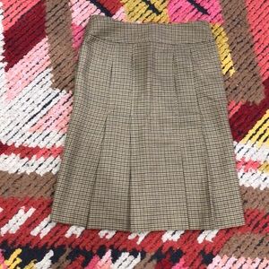 JCrew Pleated Houndstooth Skirt